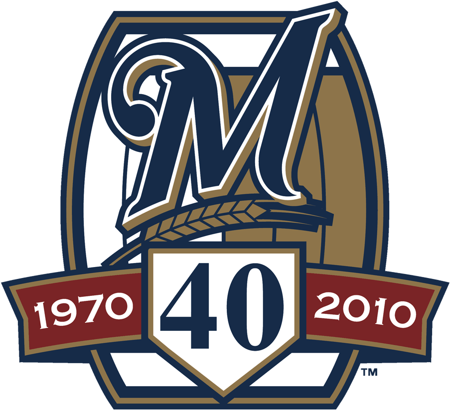 Milwaukee Brewers 2010 Anniversary Logo vinyl decal